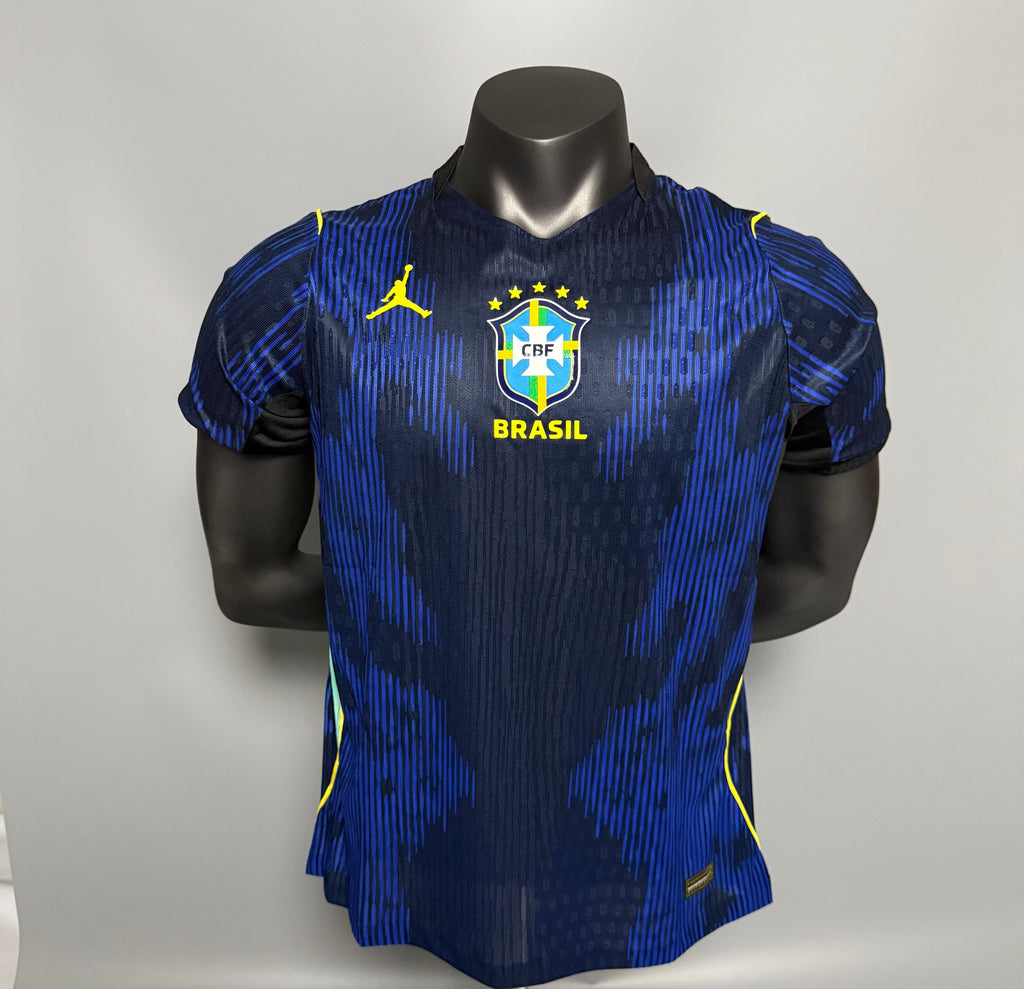 CAMISA BRASIL JORDAN II 2026/27 JOGADOR PERSONALIZADA - AZUL