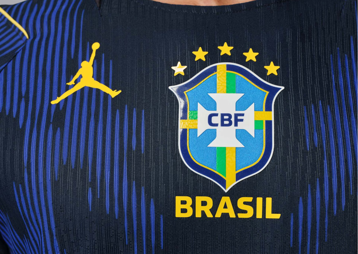 CAMISA BRASIL JORDAN II 2026/27 JOGADOR PERSONALIZADA - AZUL
