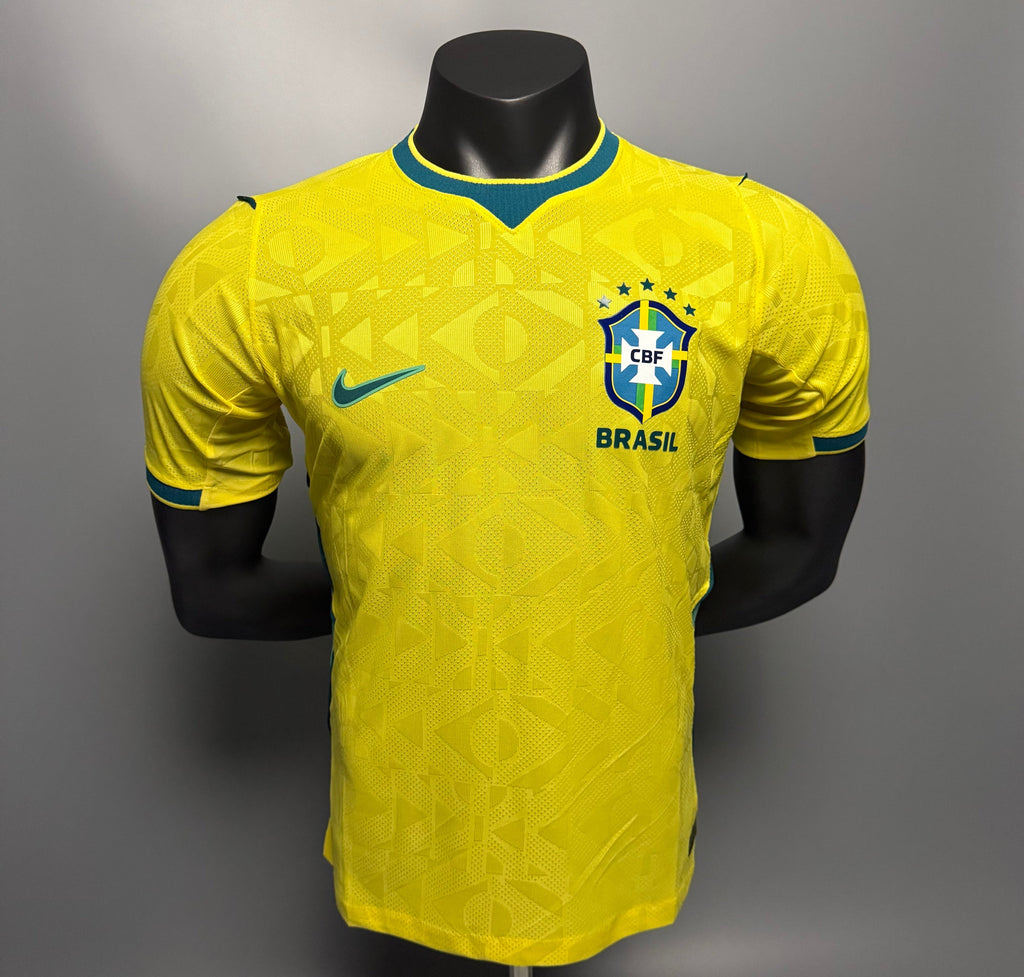 CAMISA BRASIL NIKE I 2026/27 JOGADOR PERSONALIZADA - AMARELA