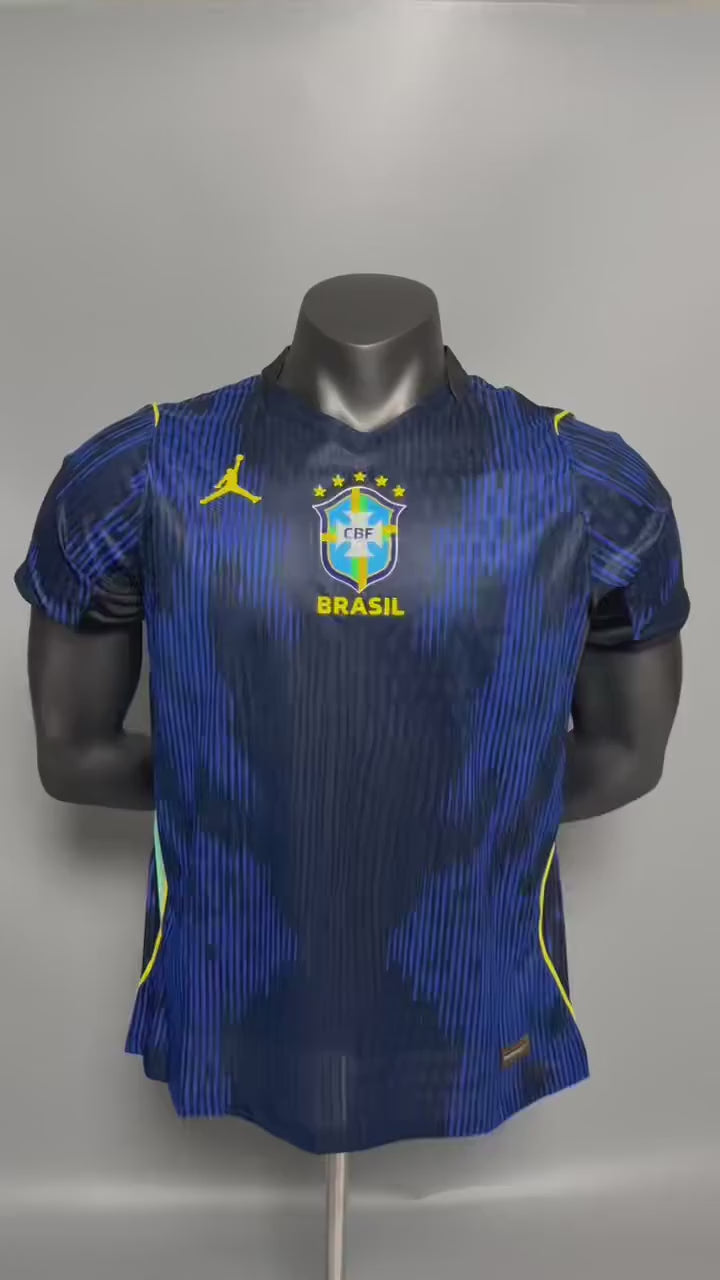 CAMISA BRASIL JORDAN II 2026/27 JOGADOR PERSONALIZADA - AZUL