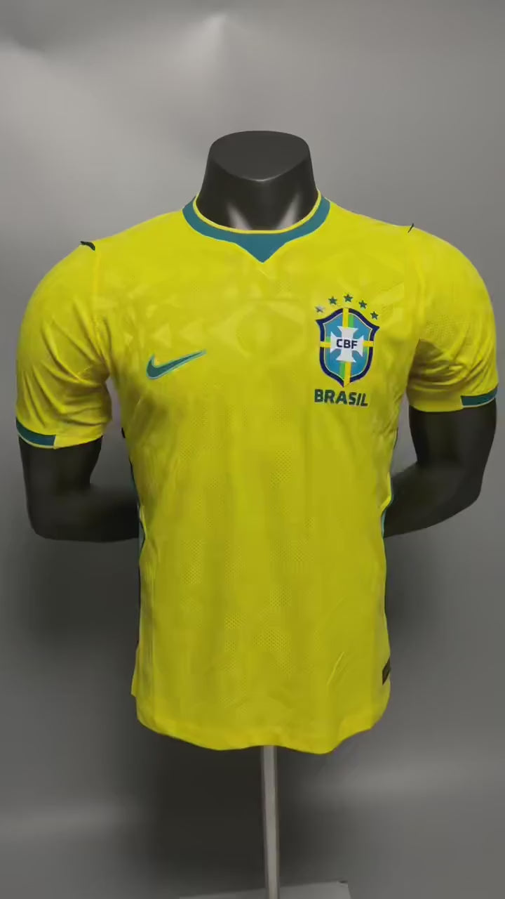 CAMISA BRASIL NIKE I 2026/27 JOGADOR PERSONALIZADA - AMARELA